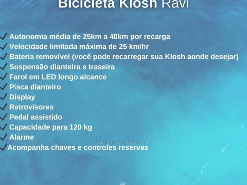 KLOSH - RAVI 500W - 2024/2024 - Verde - R$ 6.890,00