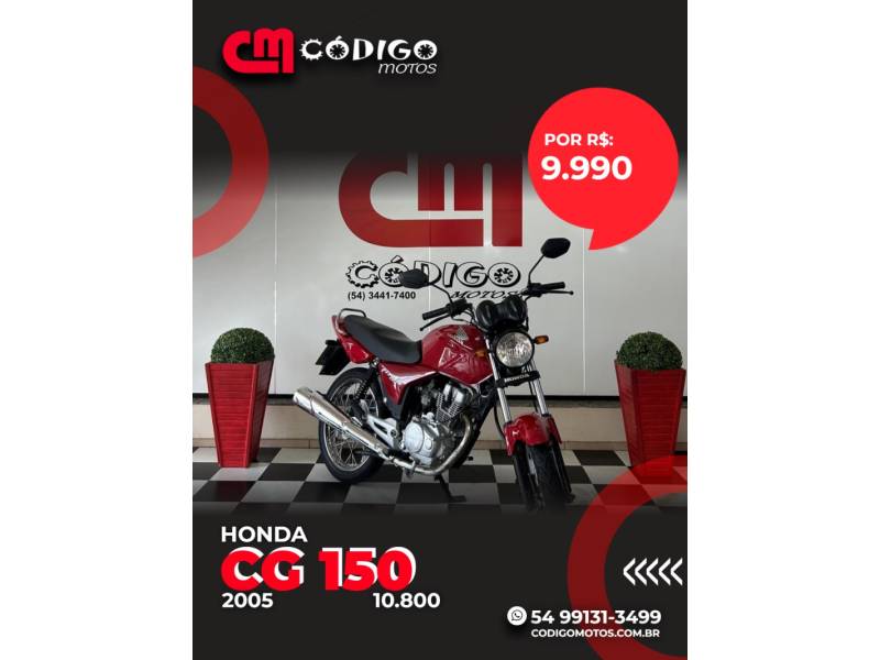 HONDA - CG 150 - 2005/2005 - Vermelha - R$ 9.990,00