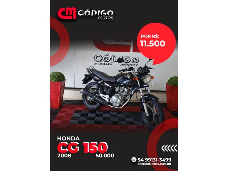 HONDA - CG 150 - 2008/2008 - Preta - R$ 11.500,00