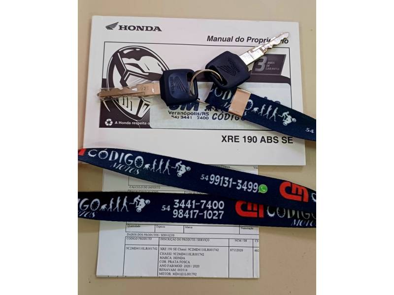 HONDA - XRE 190 ADVENTURE FLEX - 2020/2020 - Prata - R$ 22.490,00