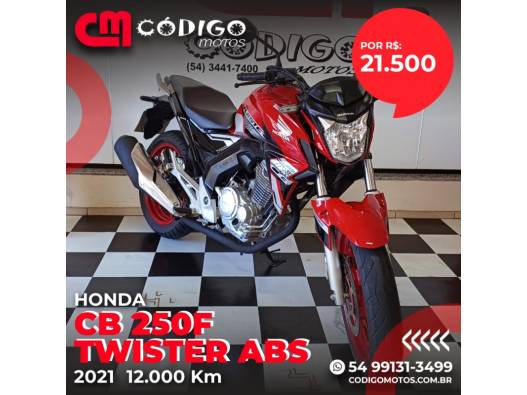 HONDA - CB 250F TWISTER - 2021/2021 - Vermelha - R$ 21.500,00