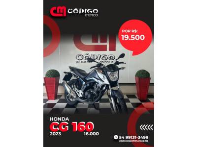 HONDA - CG 160 - 2023/2023 - Cinza - R$ 19.500,00