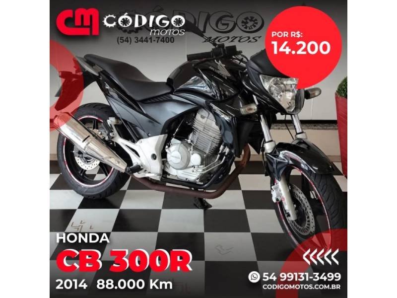 HONDA - CB 300R - 2014/2014 - Preta - R$ 14.200,00