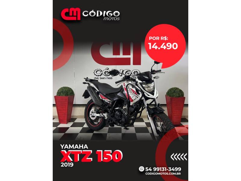 YAMAHA - XTZ 150 - 2019/2019 - Branca - R$ 14.490,00