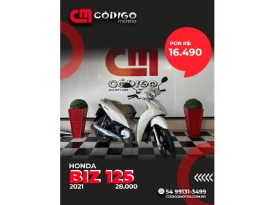 HONDA - BIZ 125 - 2021/2021 - Branca - R$ 16.490,00